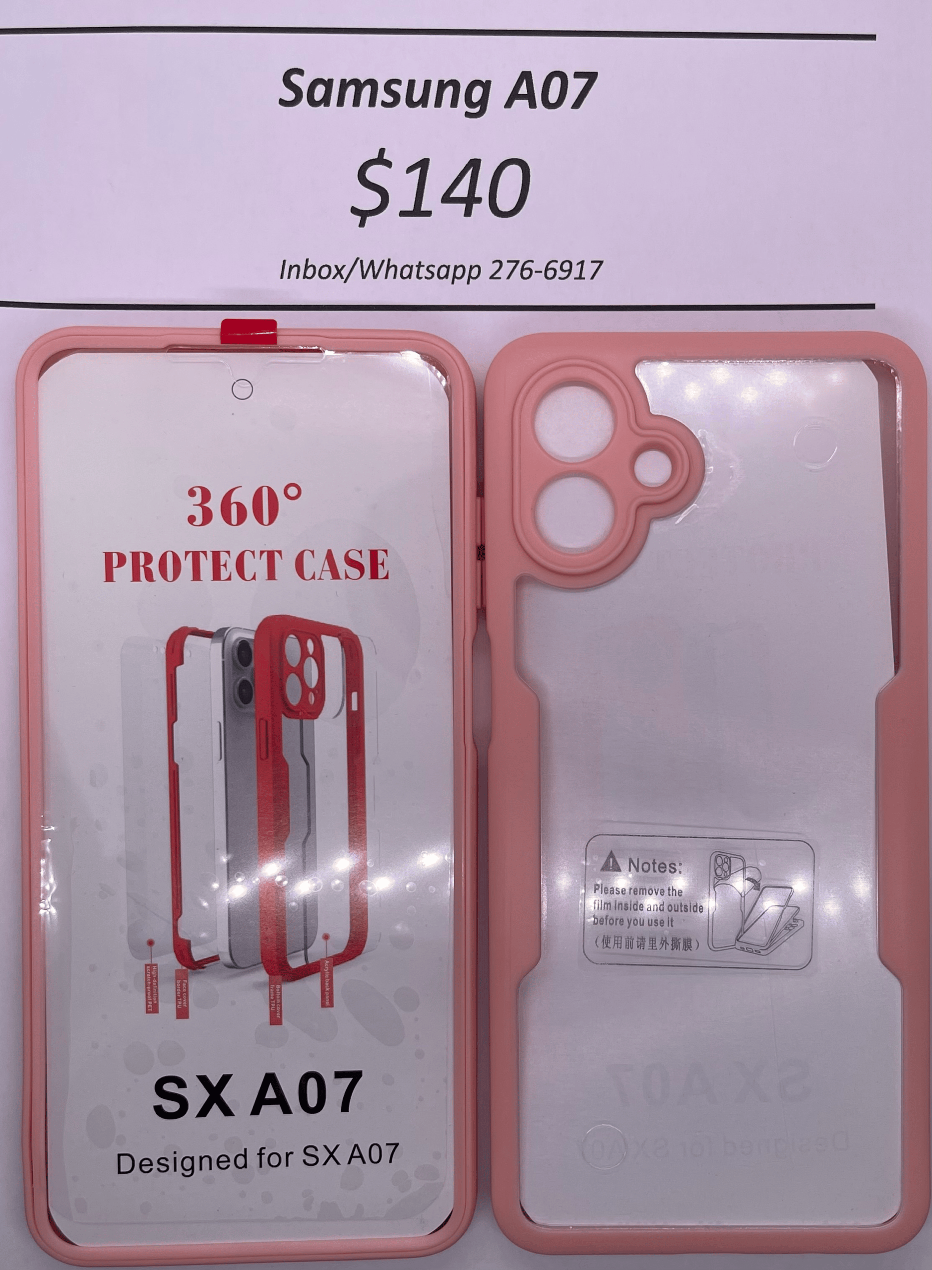 A07 Pink Rugged 360 case