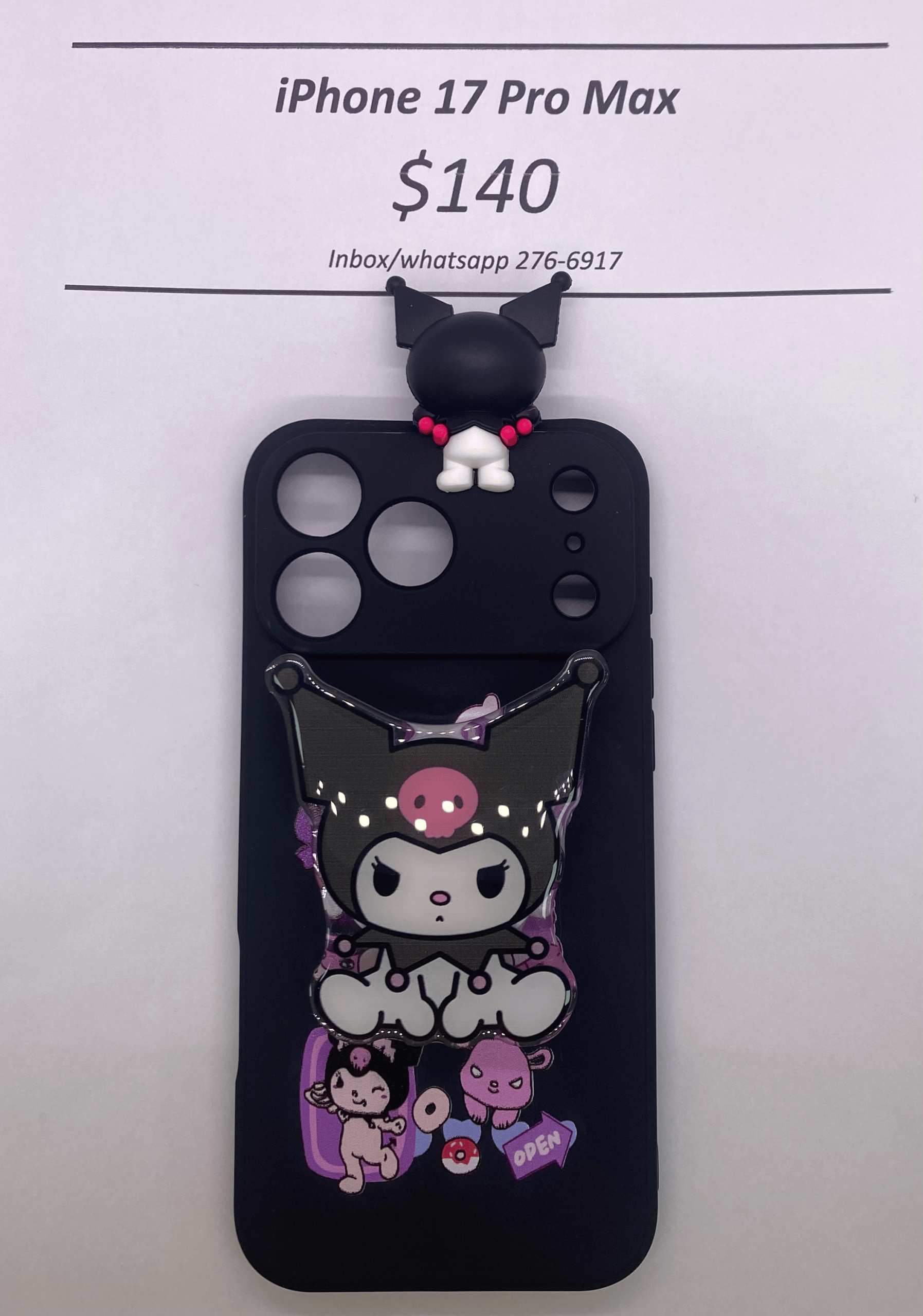 iPhone 17 Pro Max Kuromi with Pop Socket
