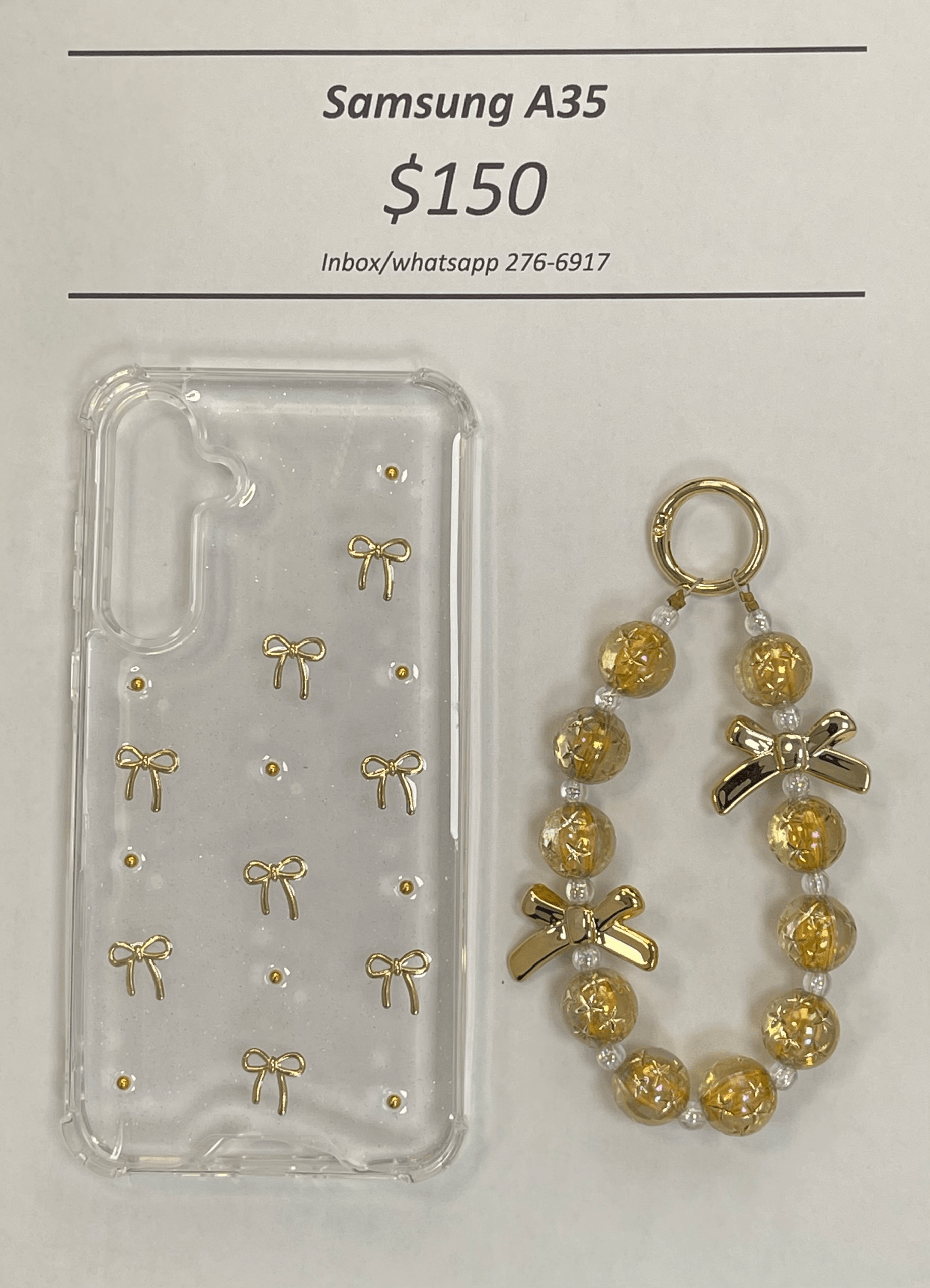 A35 Clear Gold Bow