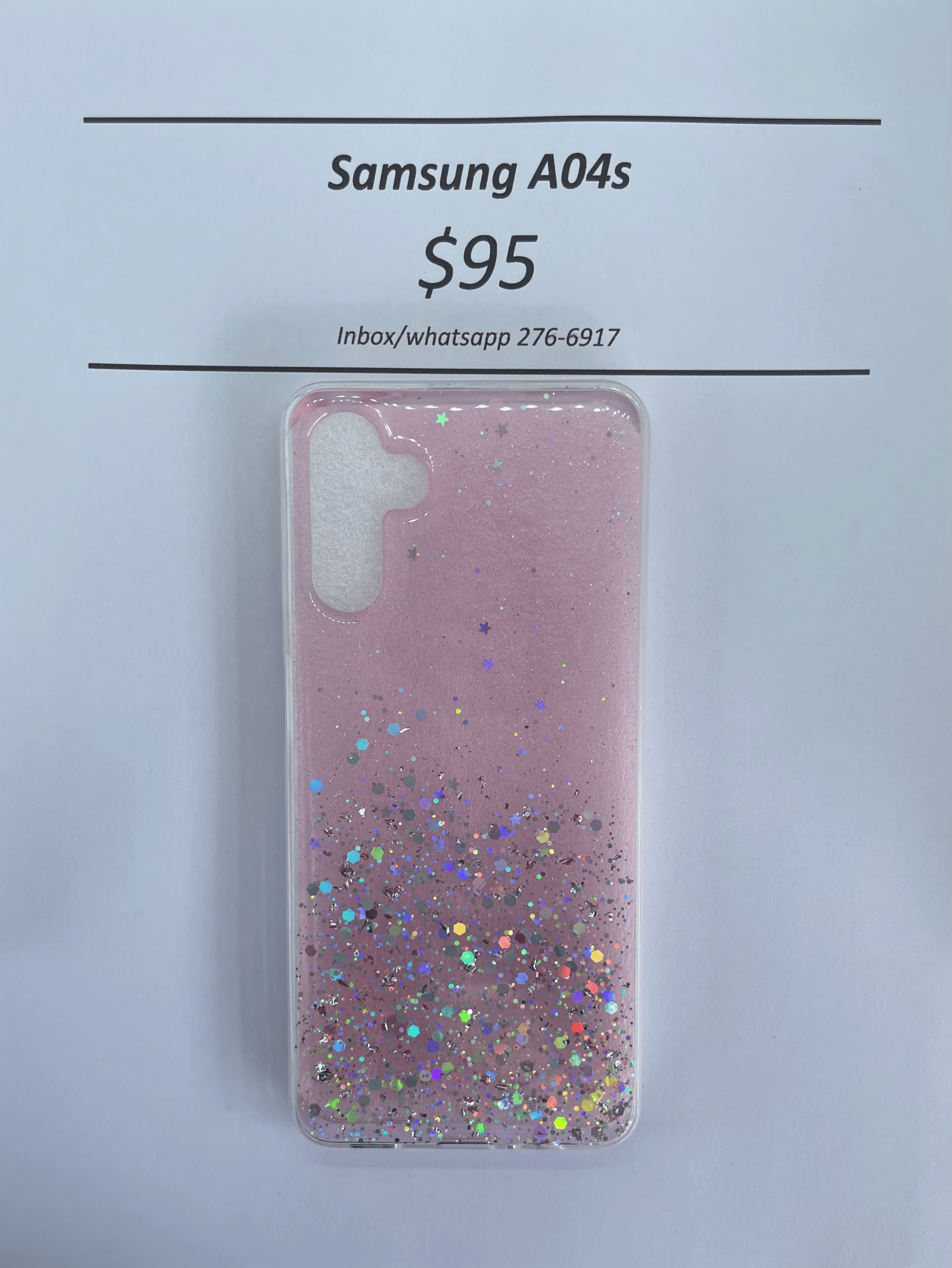 A04s Pink Glitter silicone