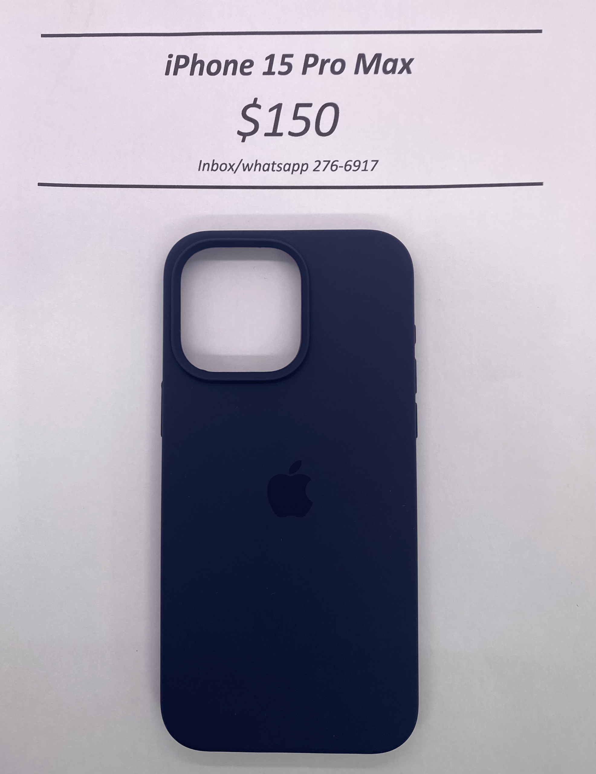 iPhone 15 Pro Max Blue Logo Case