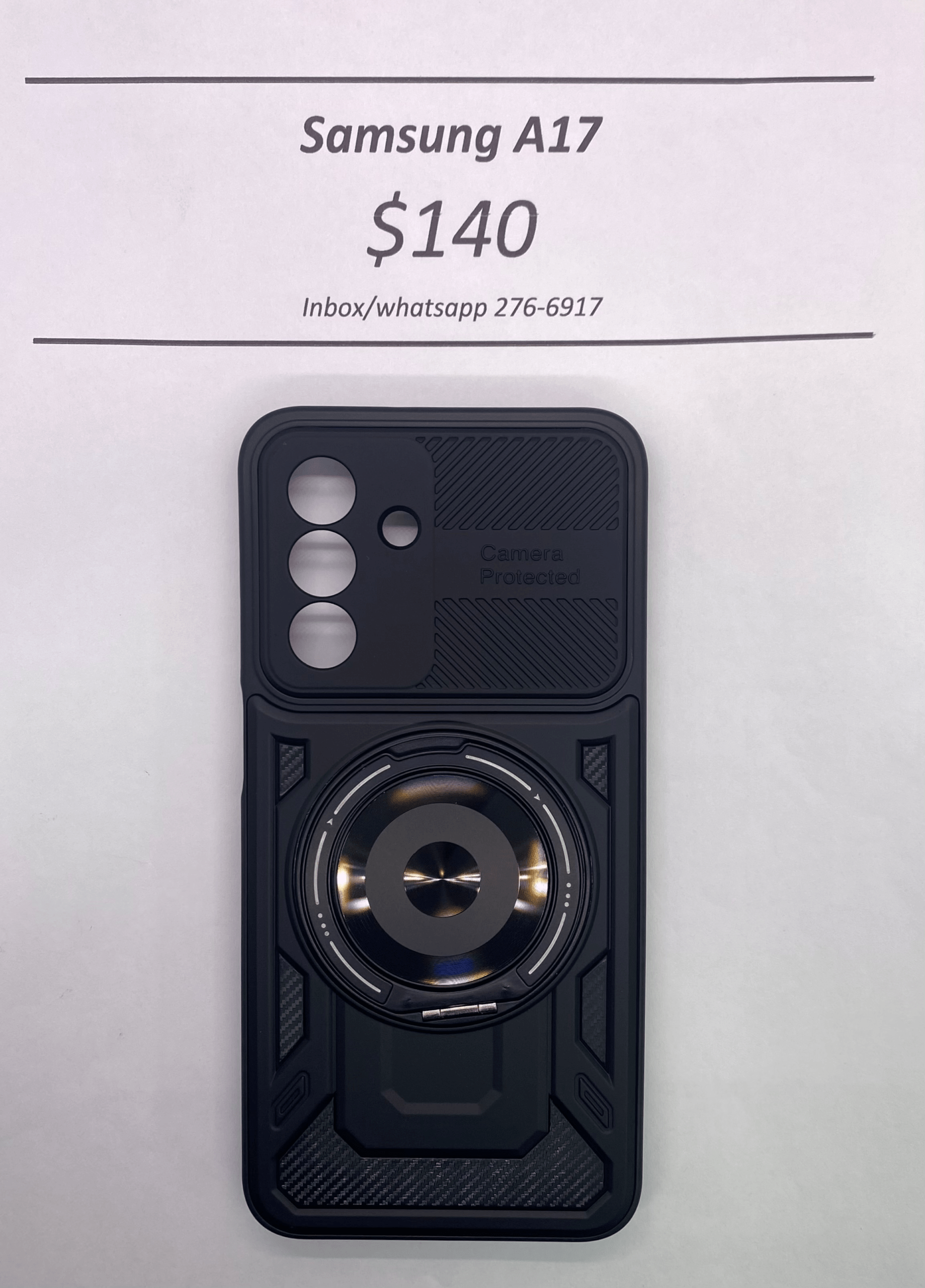 A17 Black Rugged Camera Protected