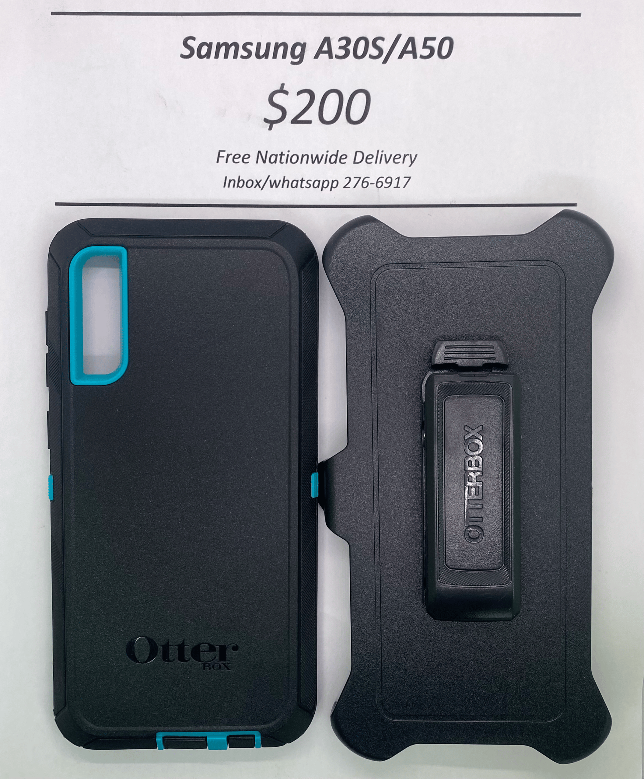 A30s/50 Otterbox-Defender Blue and Black