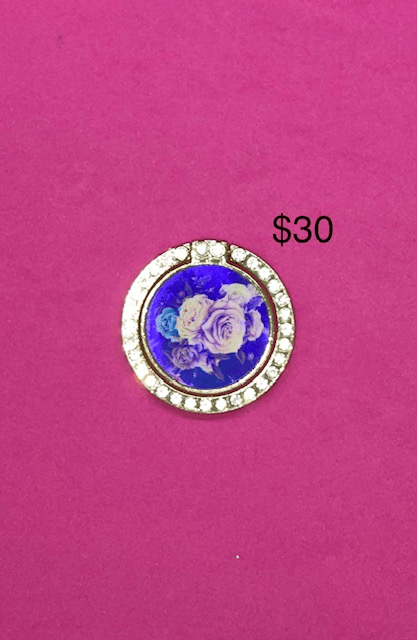 Pop Socket - Black Floral