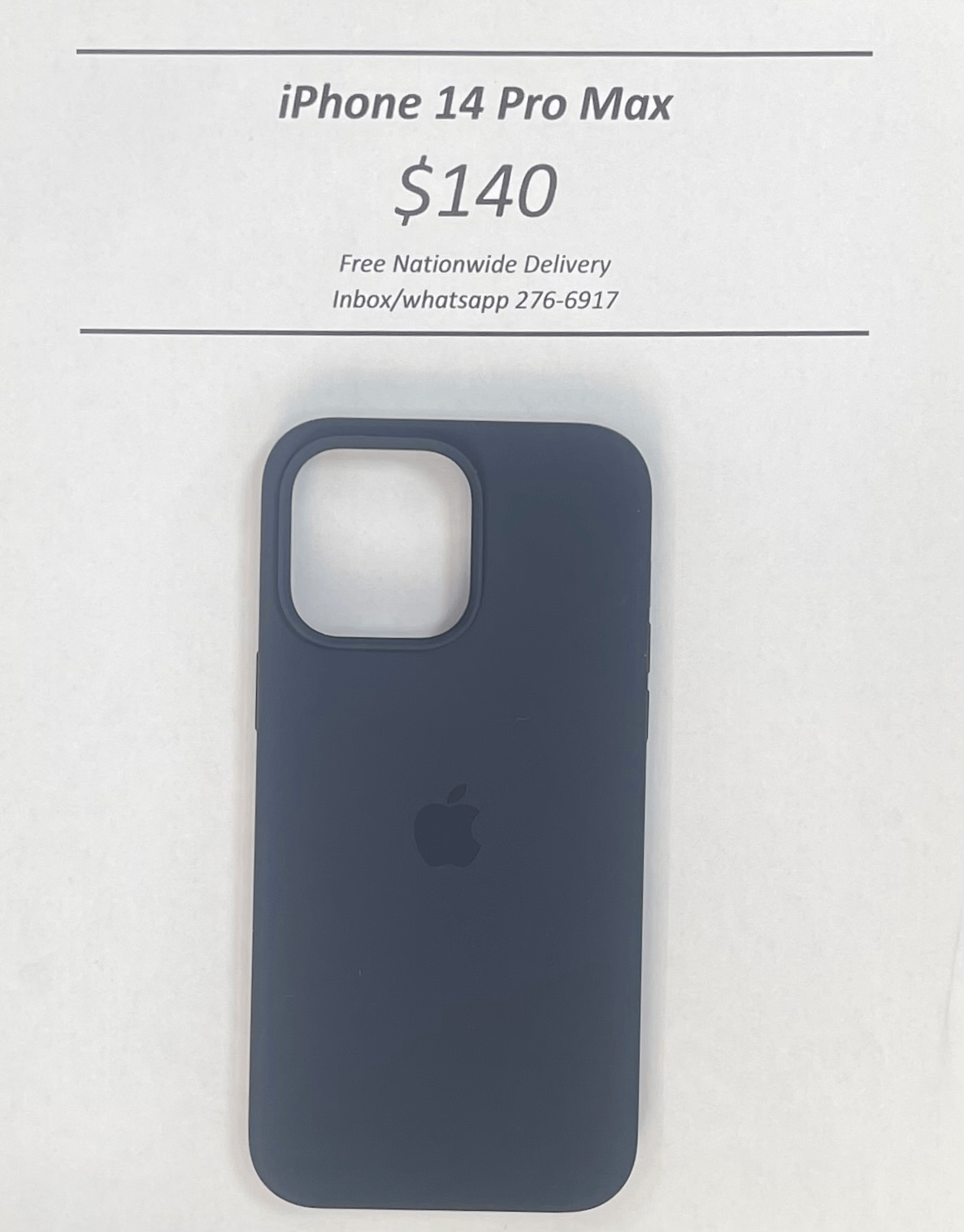 iPhone 14 Pro Max Blue Logo Case