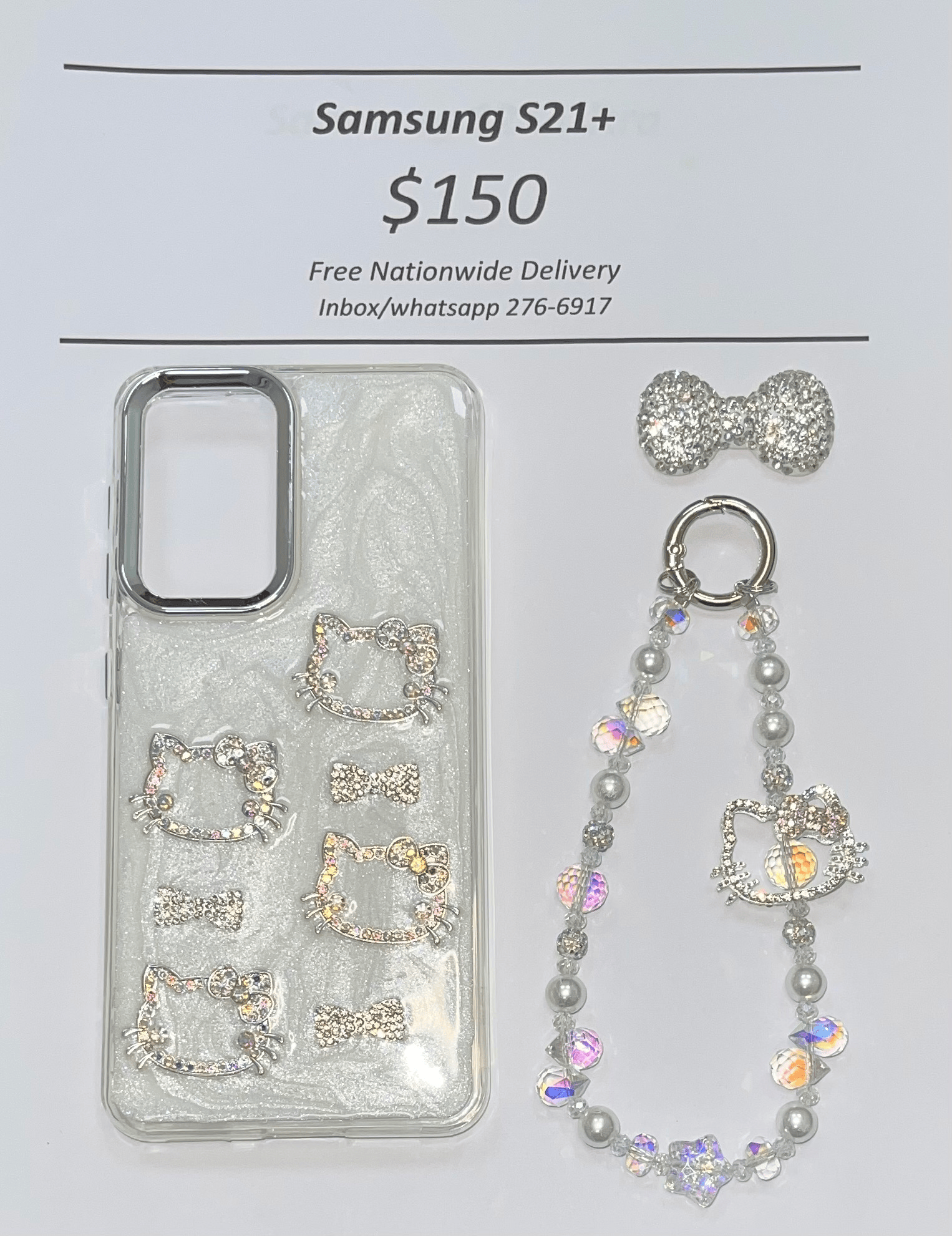 S21+ Silver Gem Hello Kitty