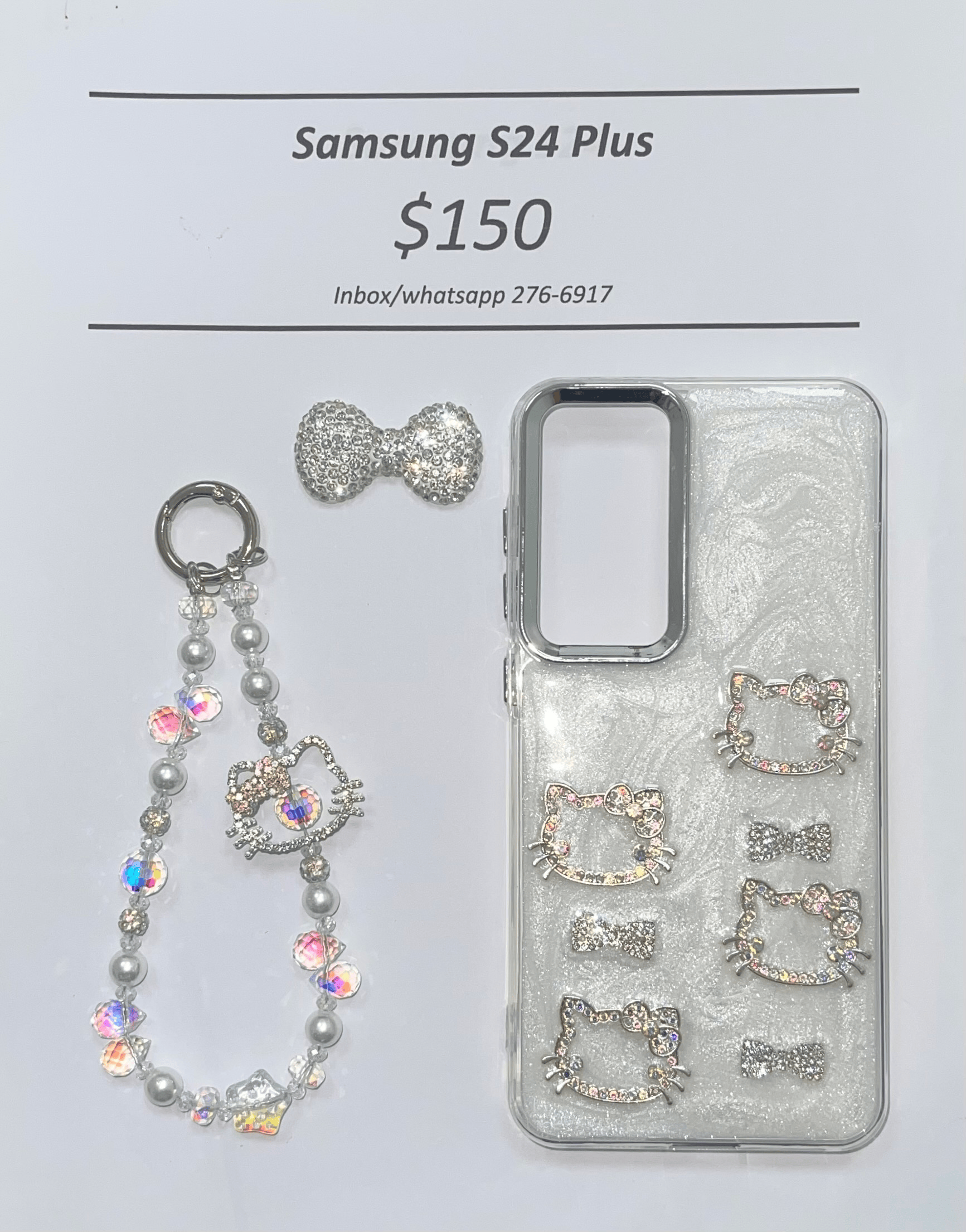 S24+ Silver Gem Hello Kitty