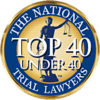 Logo Badge for national Trial Lawyers Top 40 Under 40 award