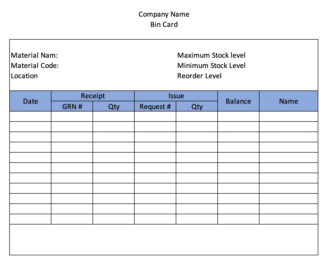 Online Account Reading Accounting For Materials Types Of Inventories A bin card cannot show inter-departmental transaction.