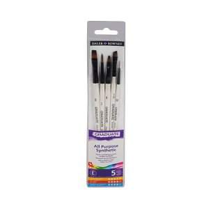 Graduate All Purpose Synthetic Brush Set by Daler-Rowney