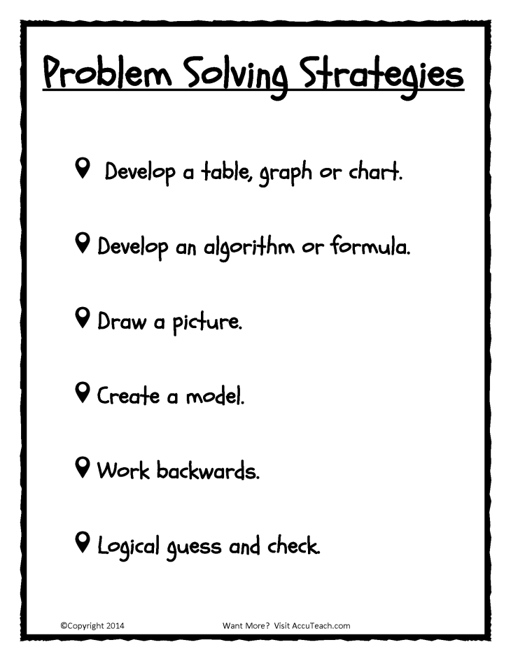 Problem Solving Strategies for 5th Grade