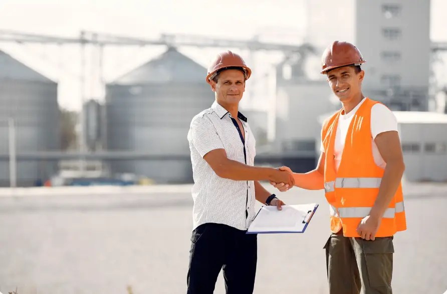 Engineers in helmets