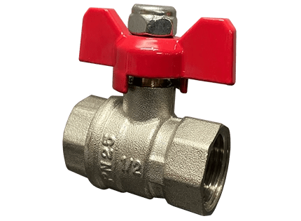 Válvula Esfera Monobloco com Acionamento por Alavanca Borboleta