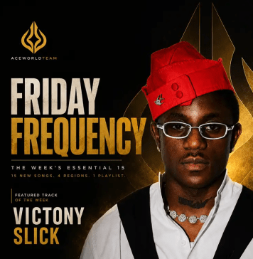 Victony featured on the New Music Friday | Friday Frequency #004 cover by AceWorldTEAM, highlighting the week's 15 essential African music releases.