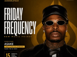 New Music Friday cover featuring Asake on AceWorldTEAM's Friday Frequency #006 highlighting the week's best new African music releases.