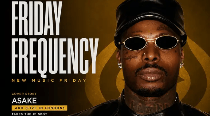 New Music Friday cover featuring Asake on AceWorldTEAM's Friday Frequency #006 highlighting the week's best new African music releases.