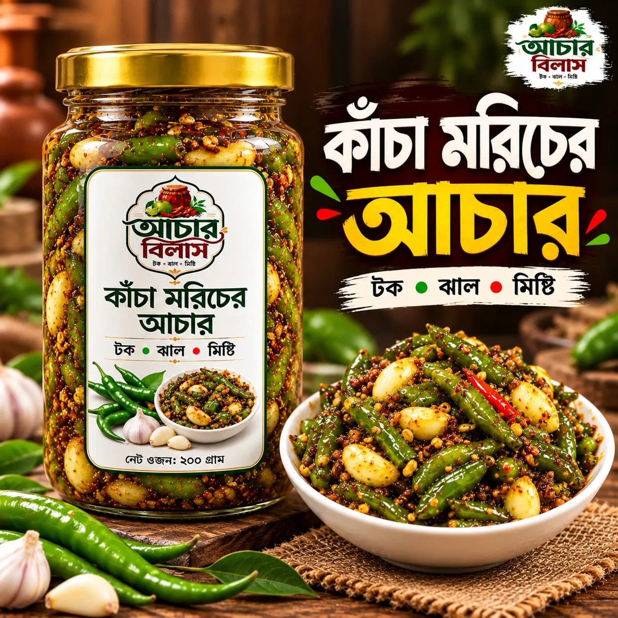 Kacha Moricher Achar