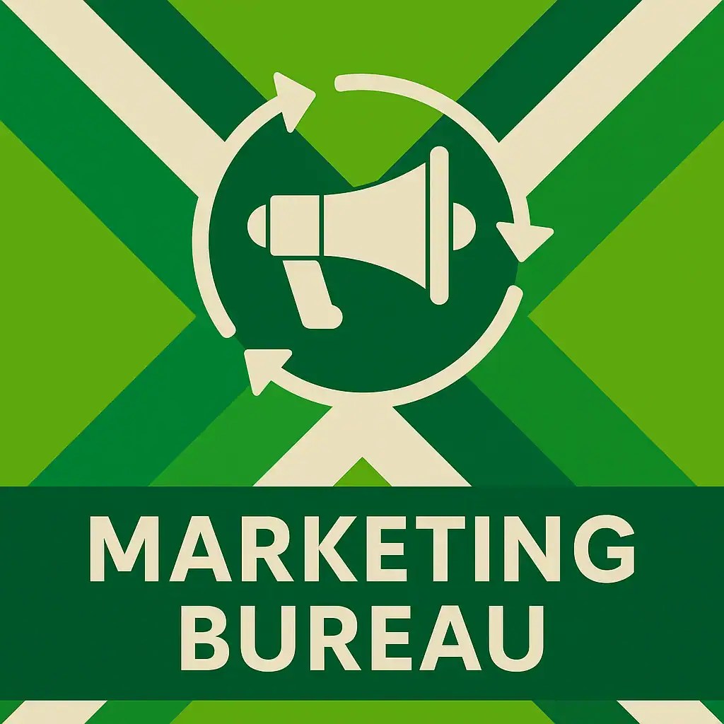 Logo voor massage: een wit pictogram van twee gestileerde handen boven een persoon in ontspanning, omringd door cirkelvormige pijlen, geplaatst op de correcte Achterhoekse vlag met lichtgroene en donkergroene diagonale banen en roomwitte kruisen, met daaronder de tekst MASSAGE in hoofdletters op een donkergroene balk over de volledige breedte.