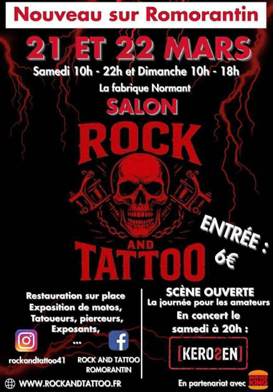 Affiche Rock and Tattoo Festival Romorantin 2026