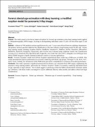 Forensic dental age estimation with deep learning: a modified xception