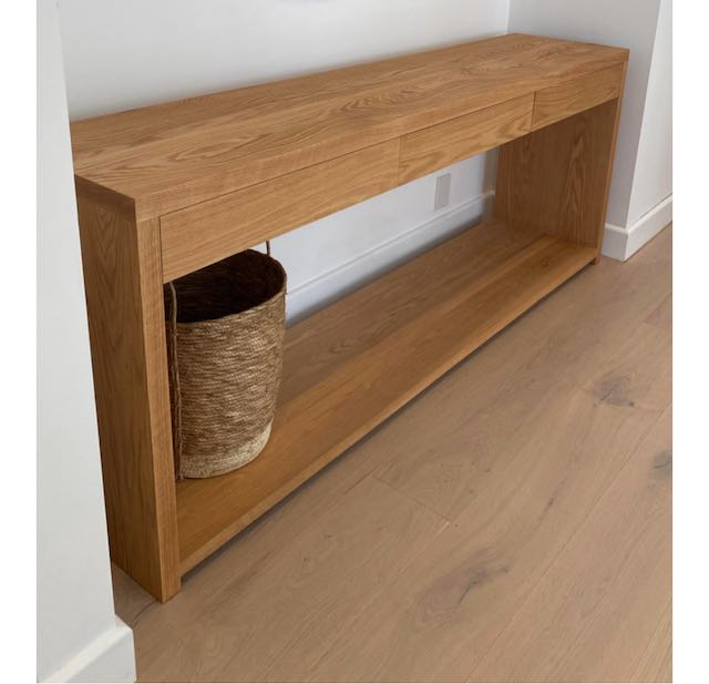 Console 3 draw in American oak
