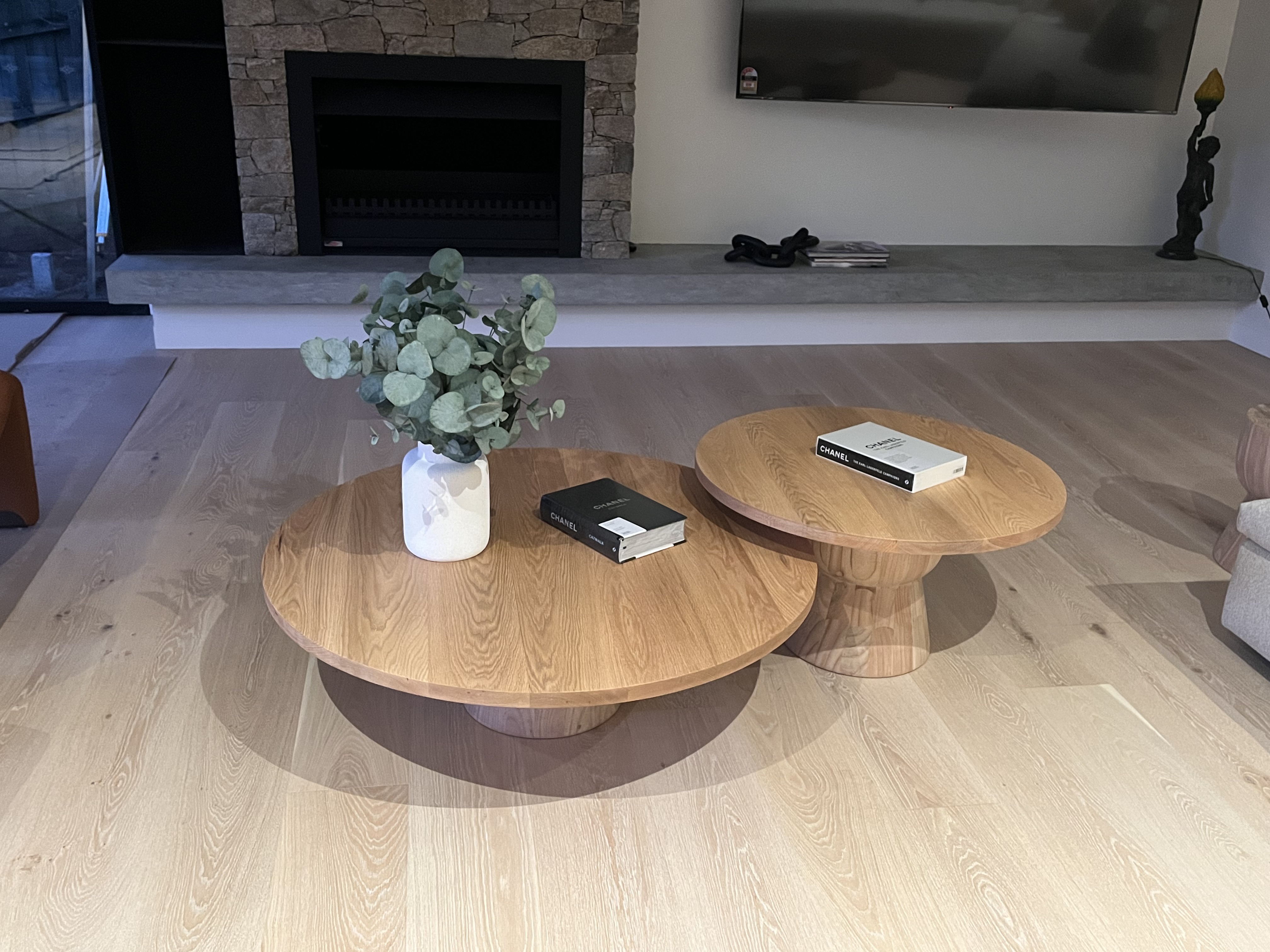 American oak coffee table