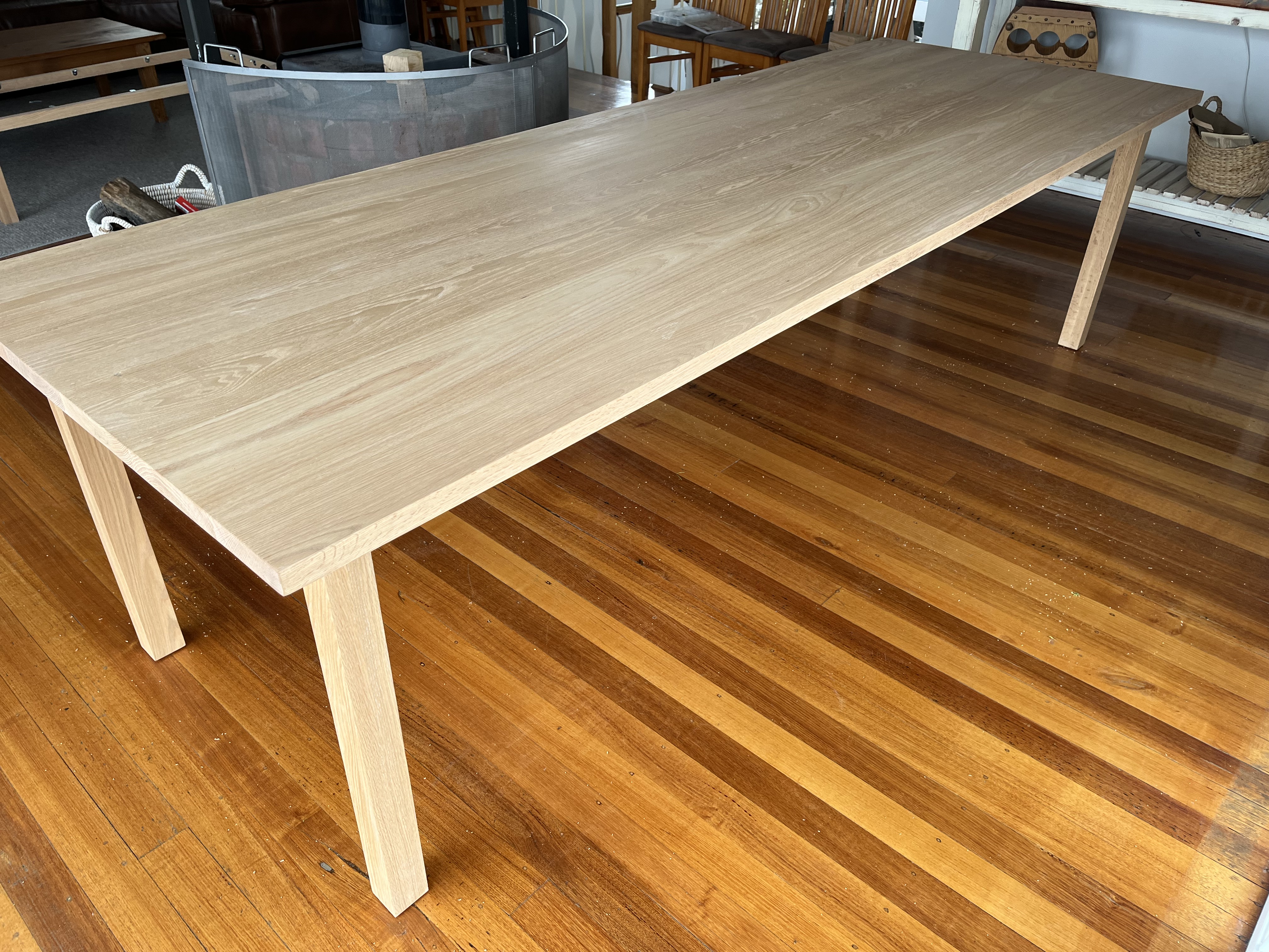 American oak traditional dining table
