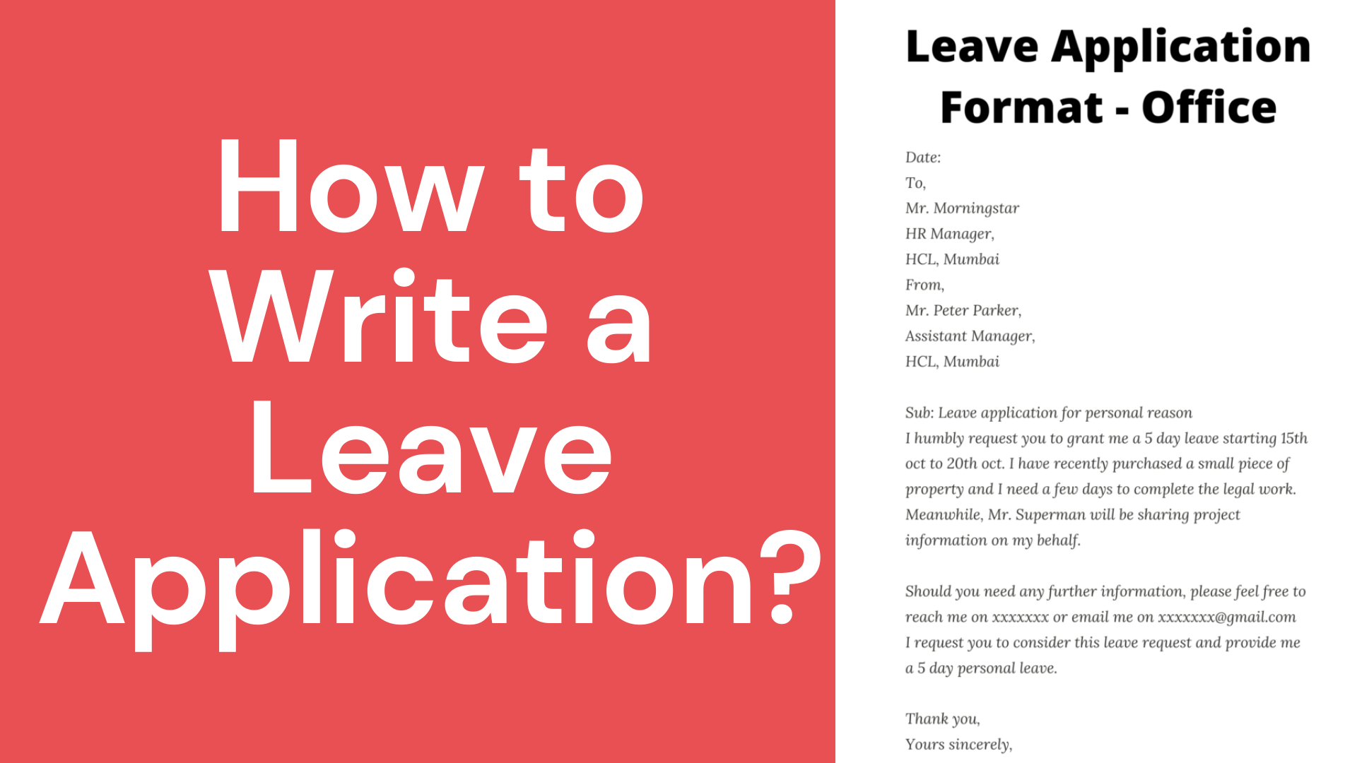 Before you even bother applying for a particular scholarship, make sure you fit all of the requirements for it, not just half or nine out of 10. How To Write A Leave Application Format For School And Offices Acknowledgement World
