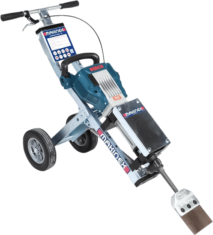 photo of the makinex jackhammer trolley