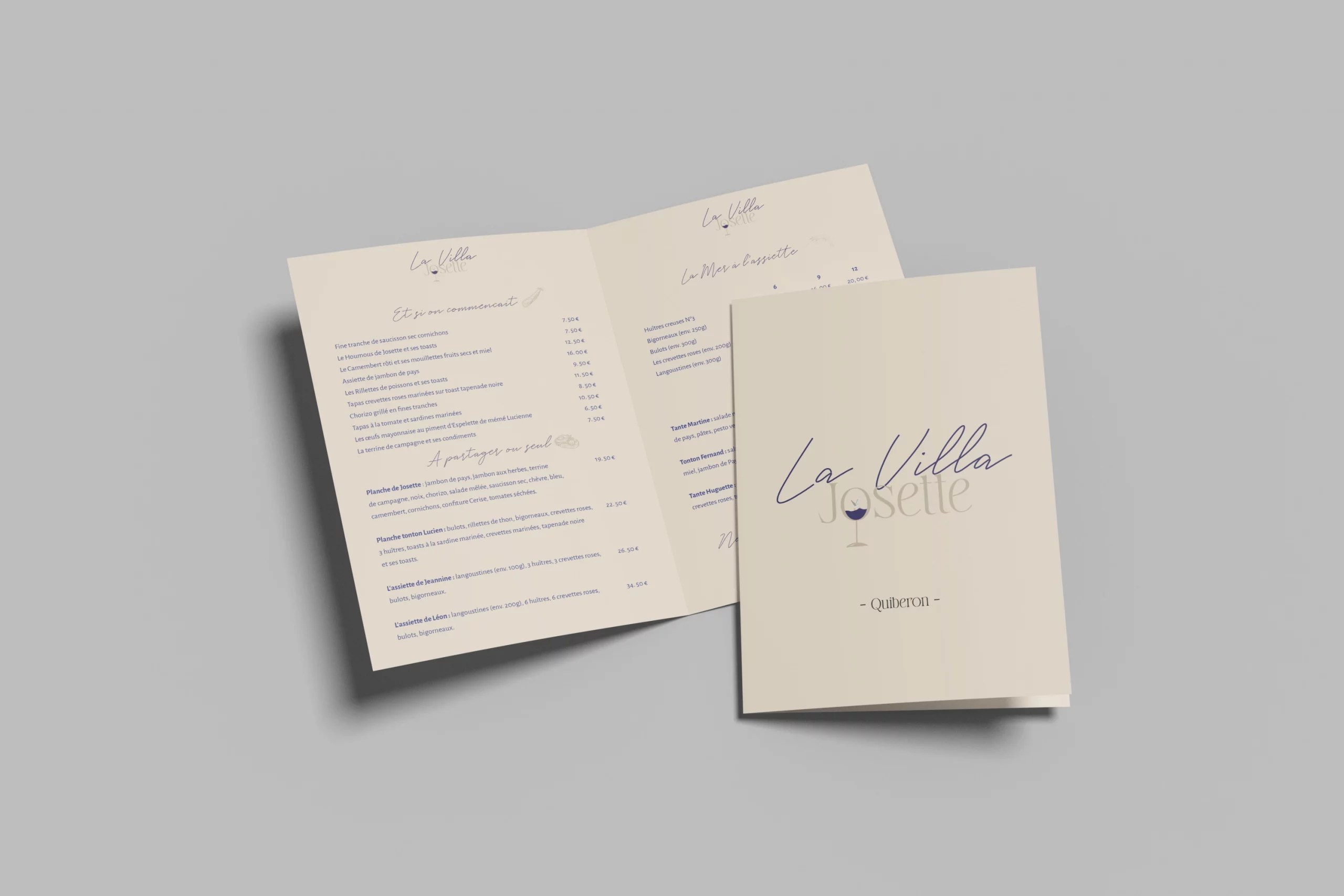 MENU RESTURANT VILLA JOSETTE