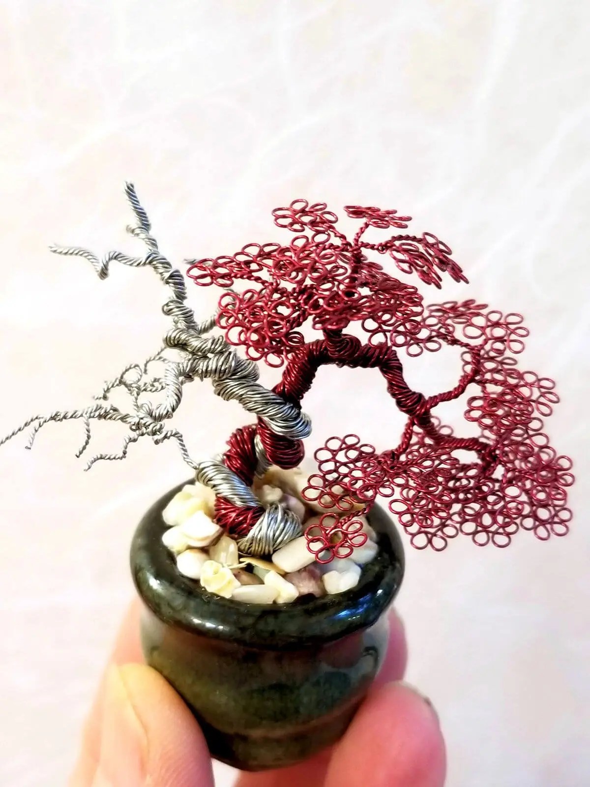 Sharimiki Miniature Wire Bonsai Tree - A Cottage in the Forest