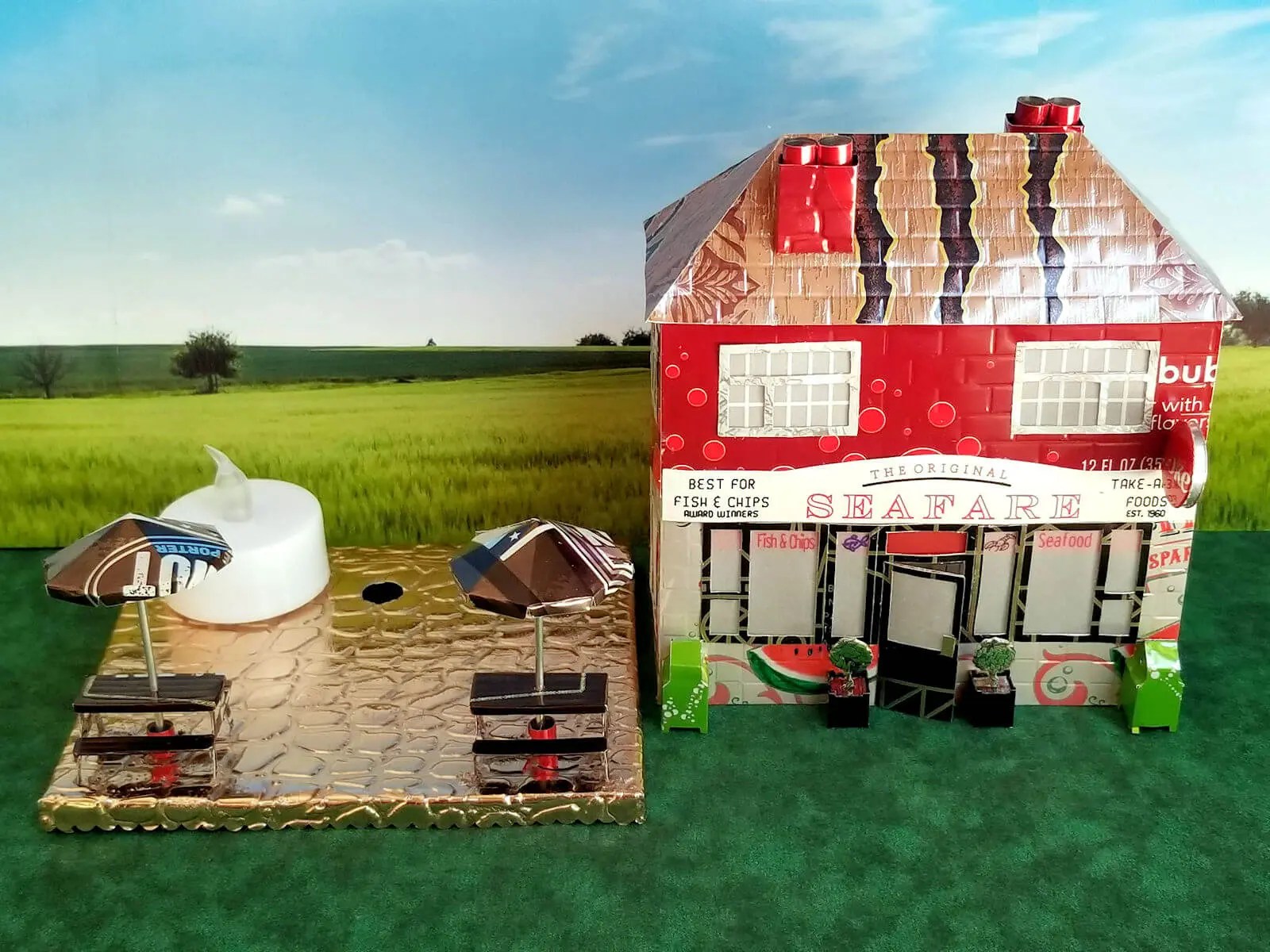 Fish & Chips aluminum can house image 6 of 6