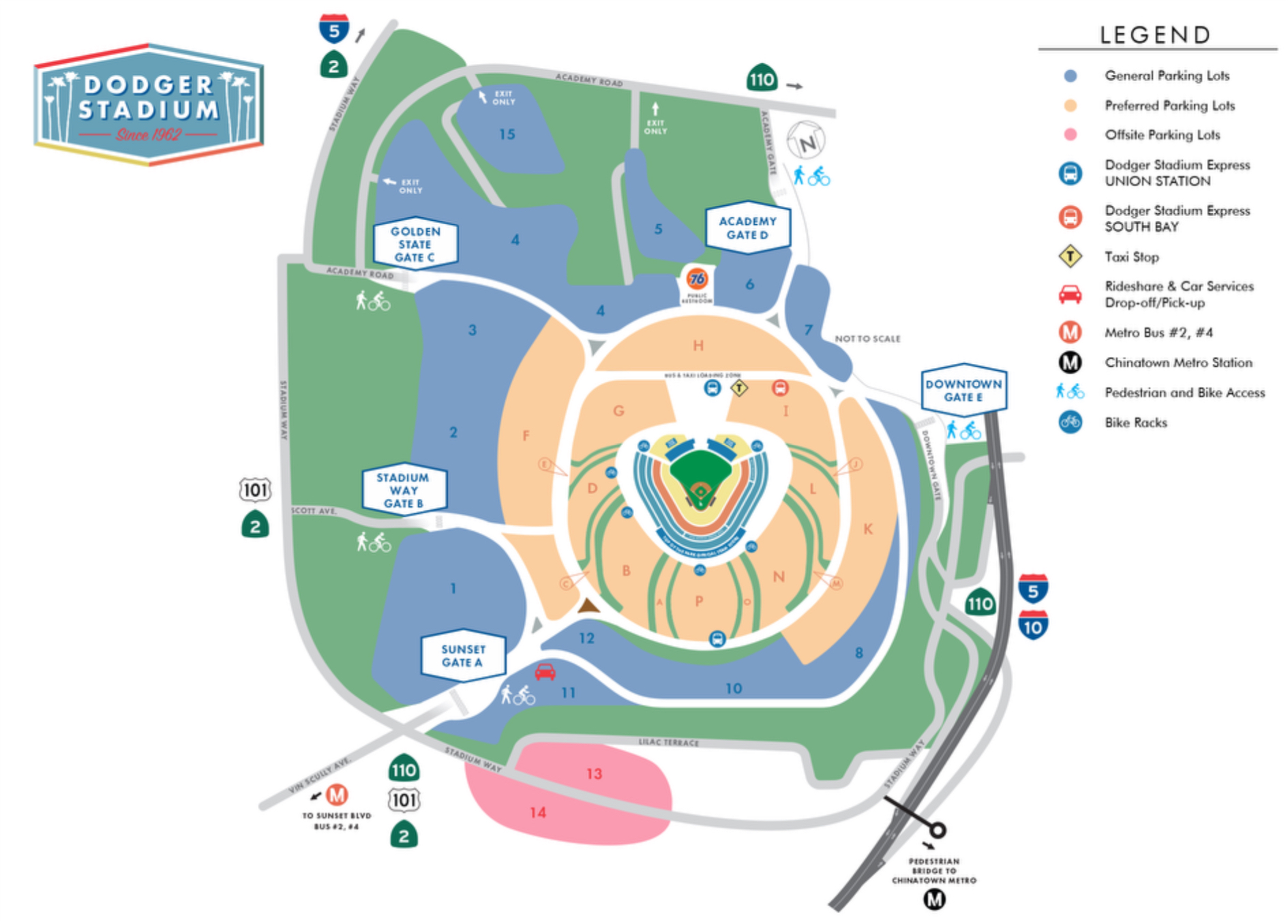 ドジャースタジアム　交通情報