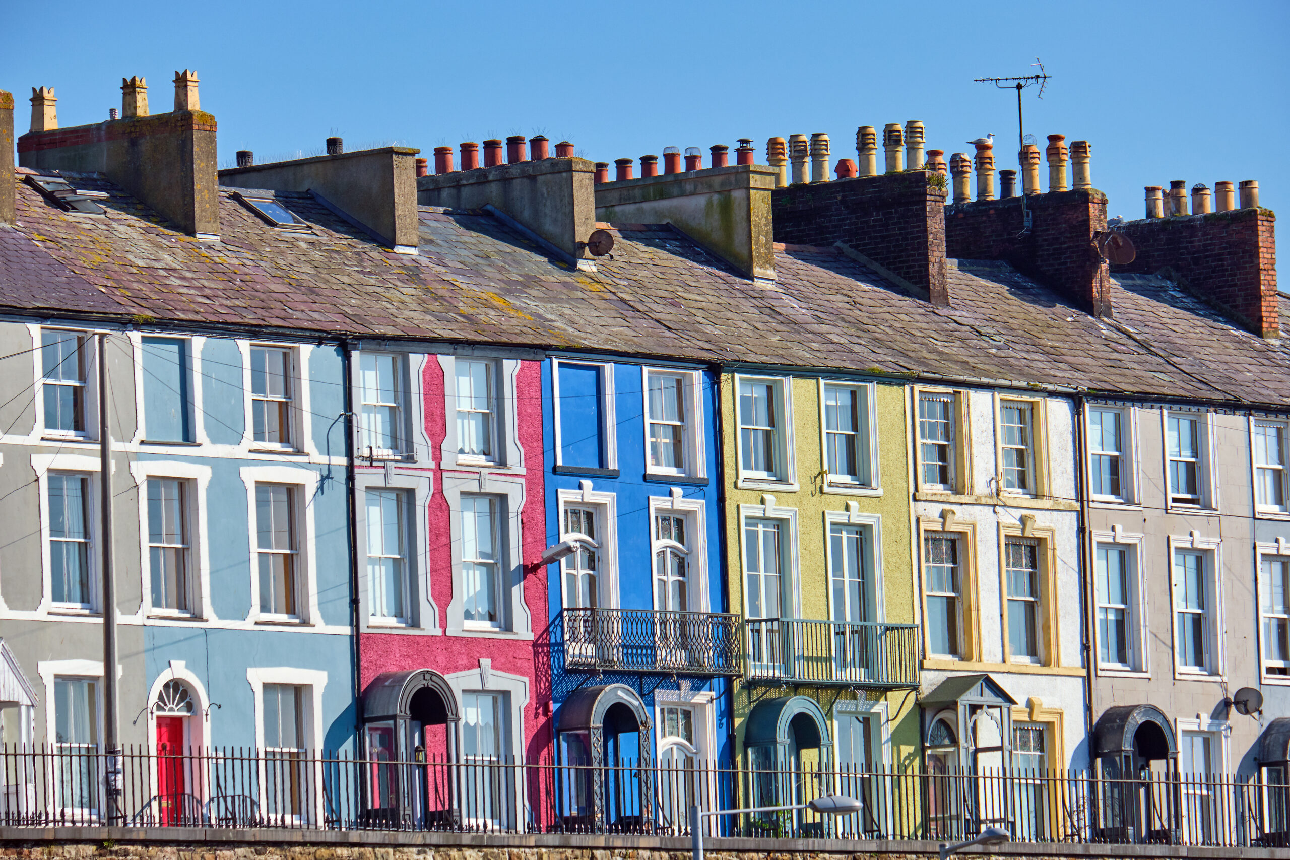 Air Quality Consultants - Typical residential houses with chimneys that may require air quality assessment for planning applications
