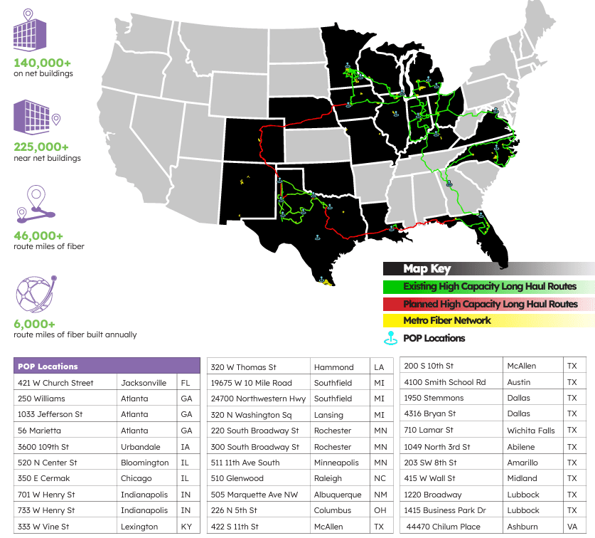 Metronet Master Agent Metronet Network Area Map 