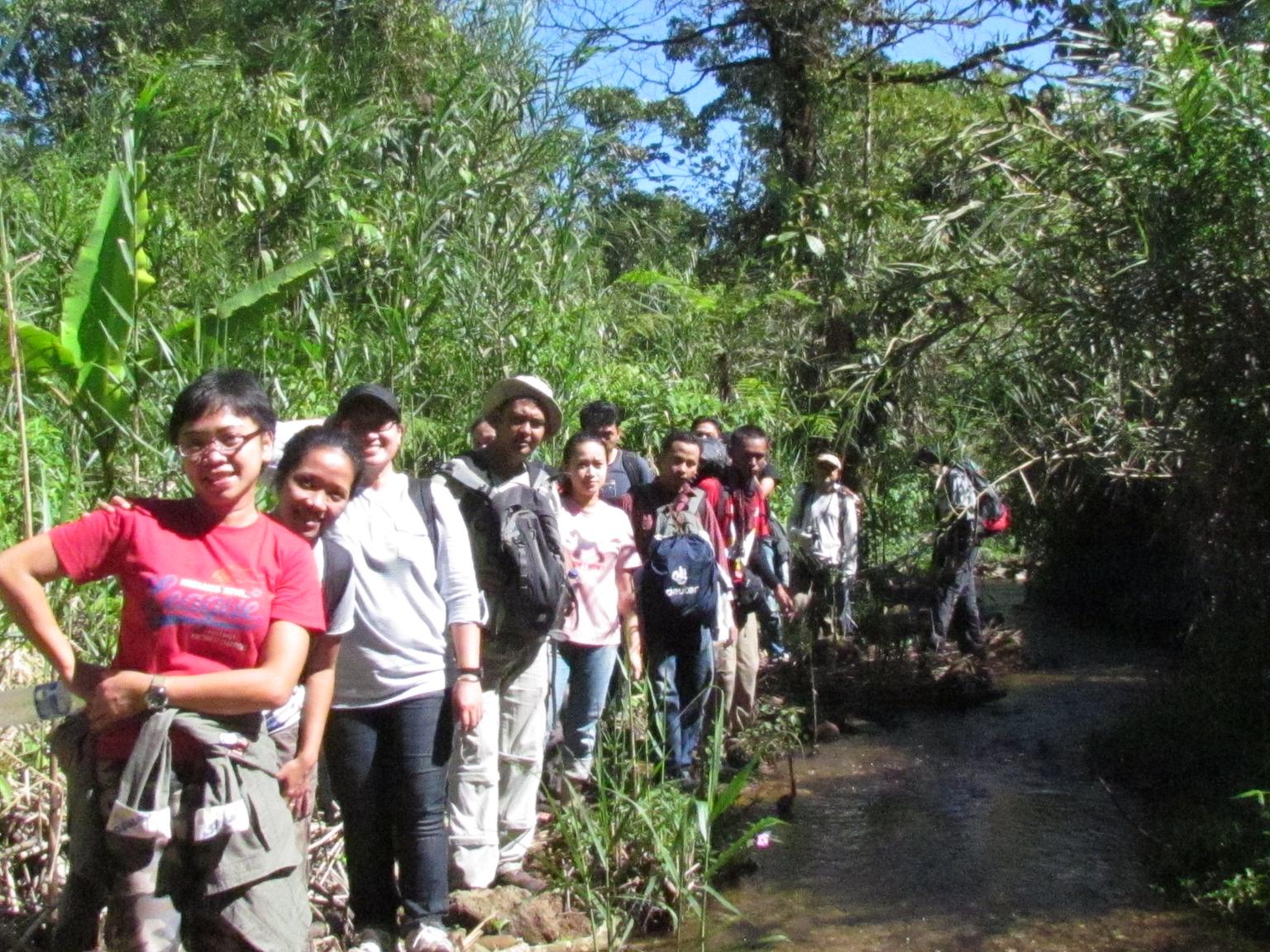 walking in the river side