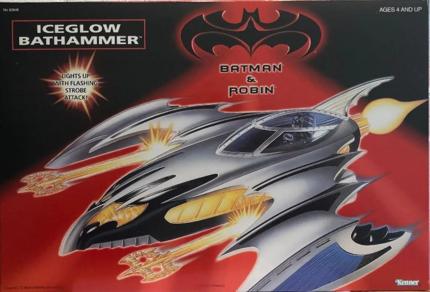 Batman&Robin Kenner Iceglow Bathammer 3箱 Batman & Robin Movie Ice Glow Bathammer Vehicle (MISB) - Action Toys
