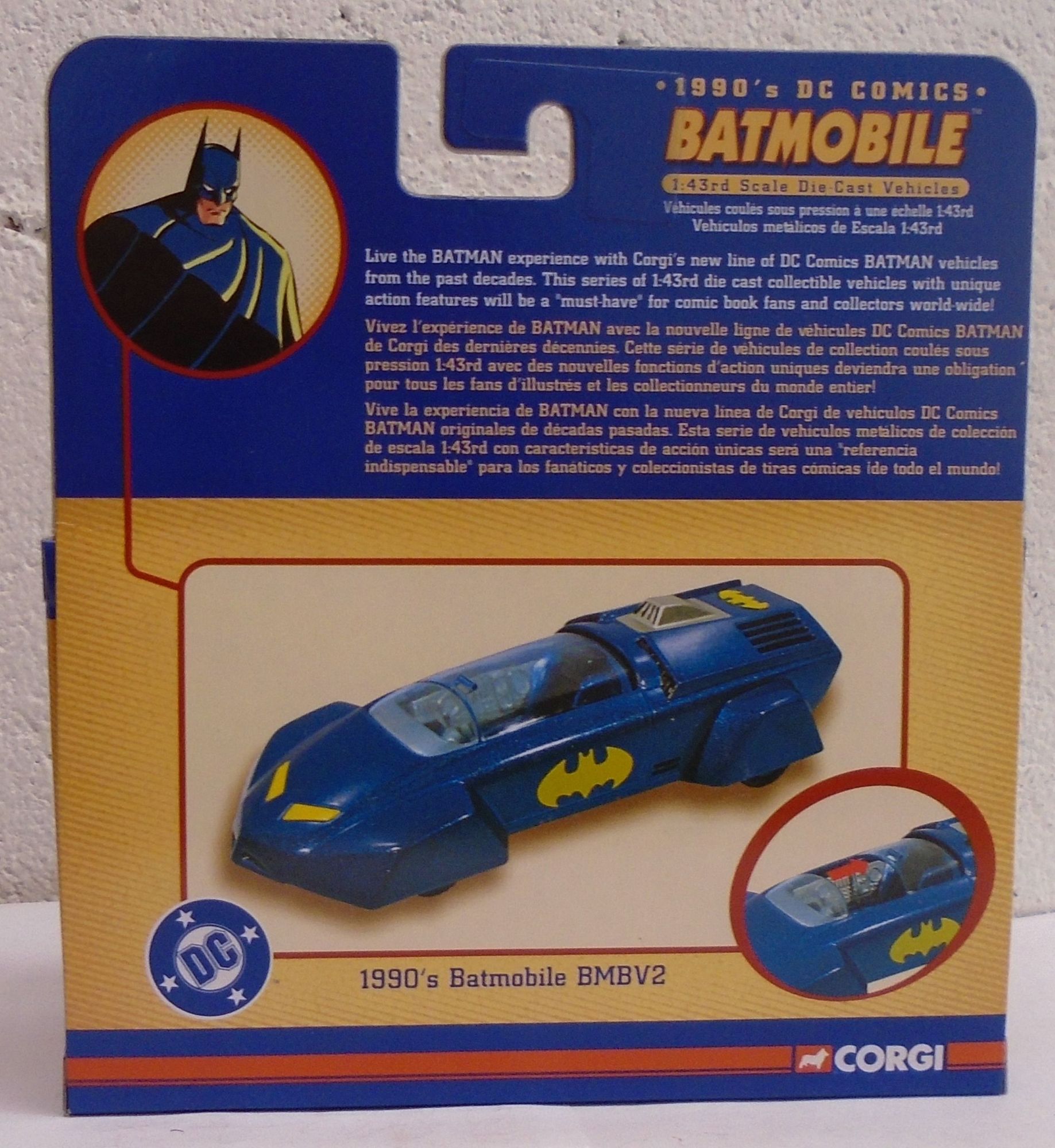 Batman Corgi - 1:43 Scale 1990's Batmobile Version #2 (MIB
