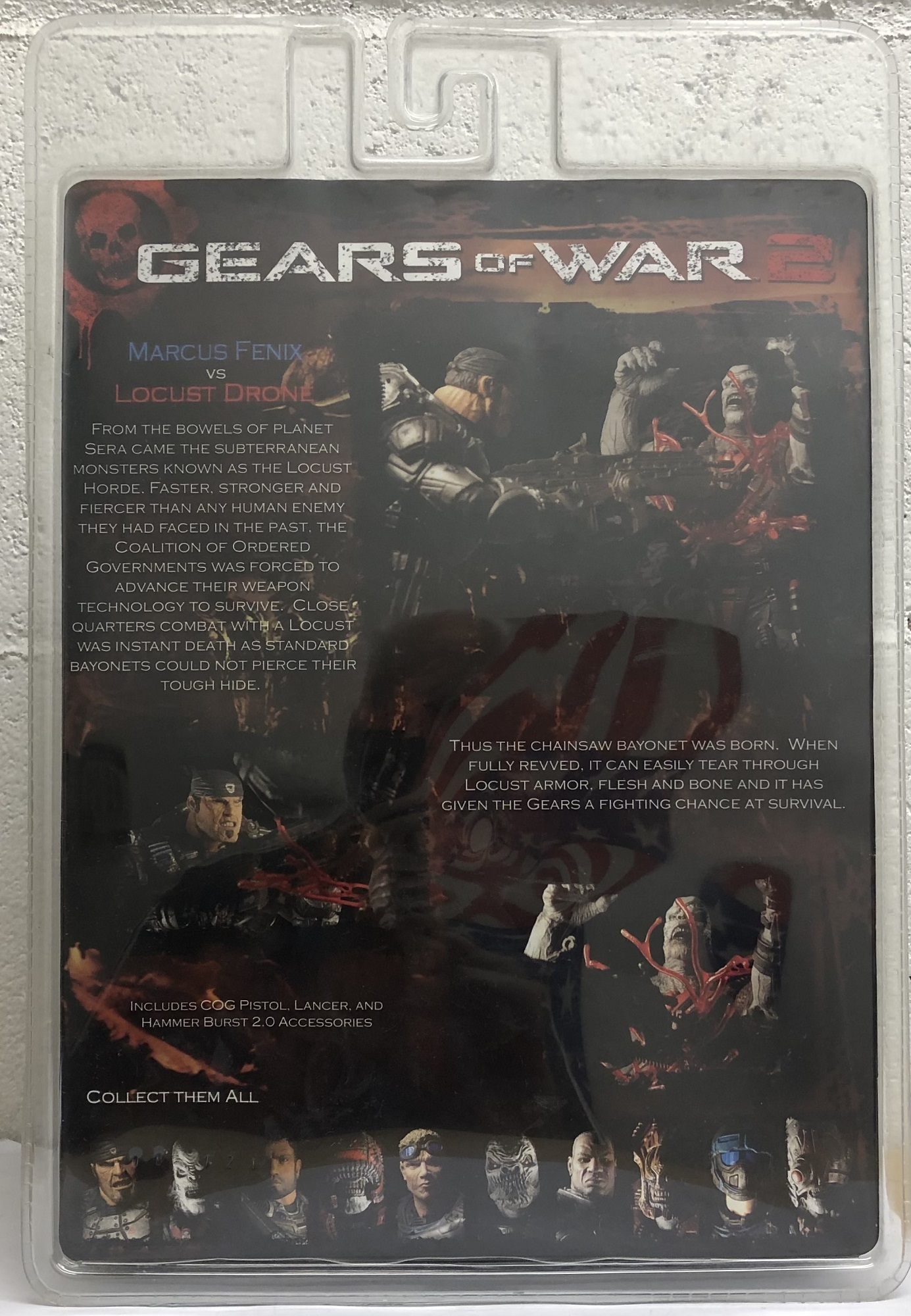 INV OUT NECA Gears of War 2 - Marcus Fenix Vs Locust Drone 2-Pack 
