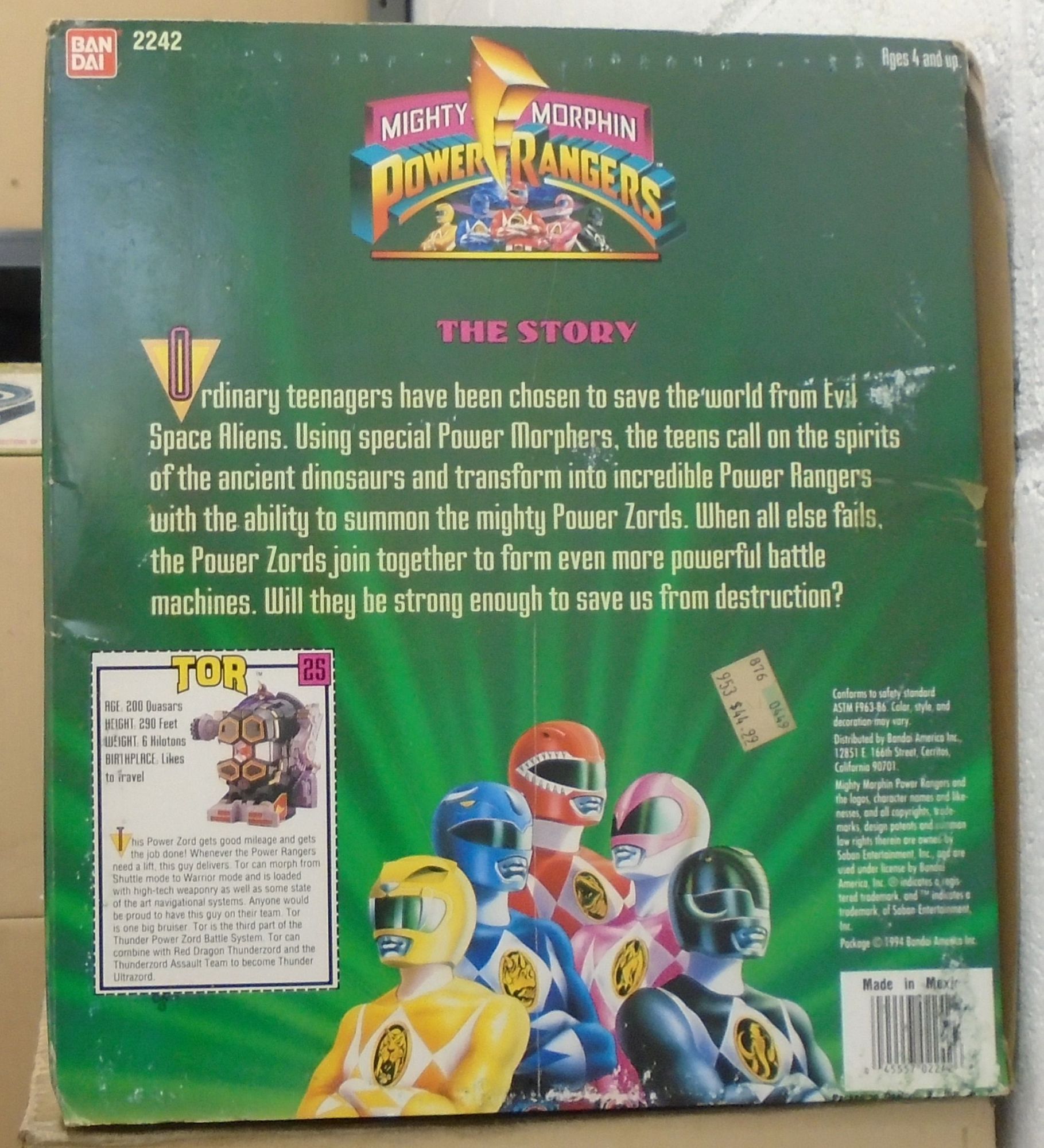 Mighty Morphin Power Rangers MMPR - Tor The Shuttle Zord (MIB