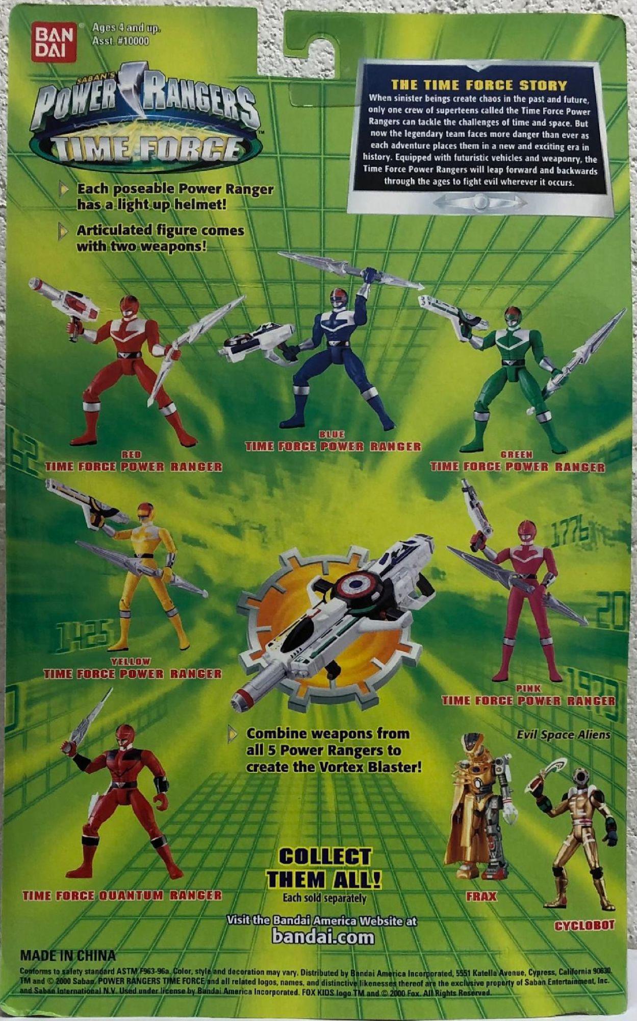 Power Rangers Time Force Evil Space Alien Frax Action Figure (MOC