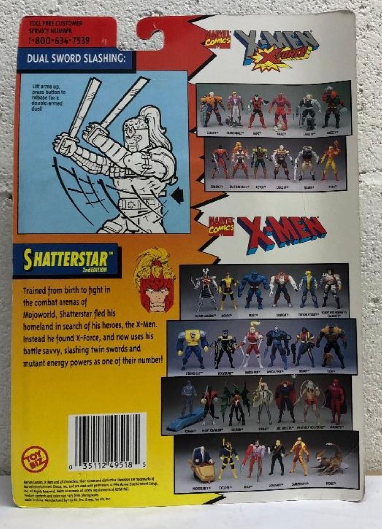 X-Force Toybiz Series 3 Shatterstar #2 Dual Sword Slashing Action