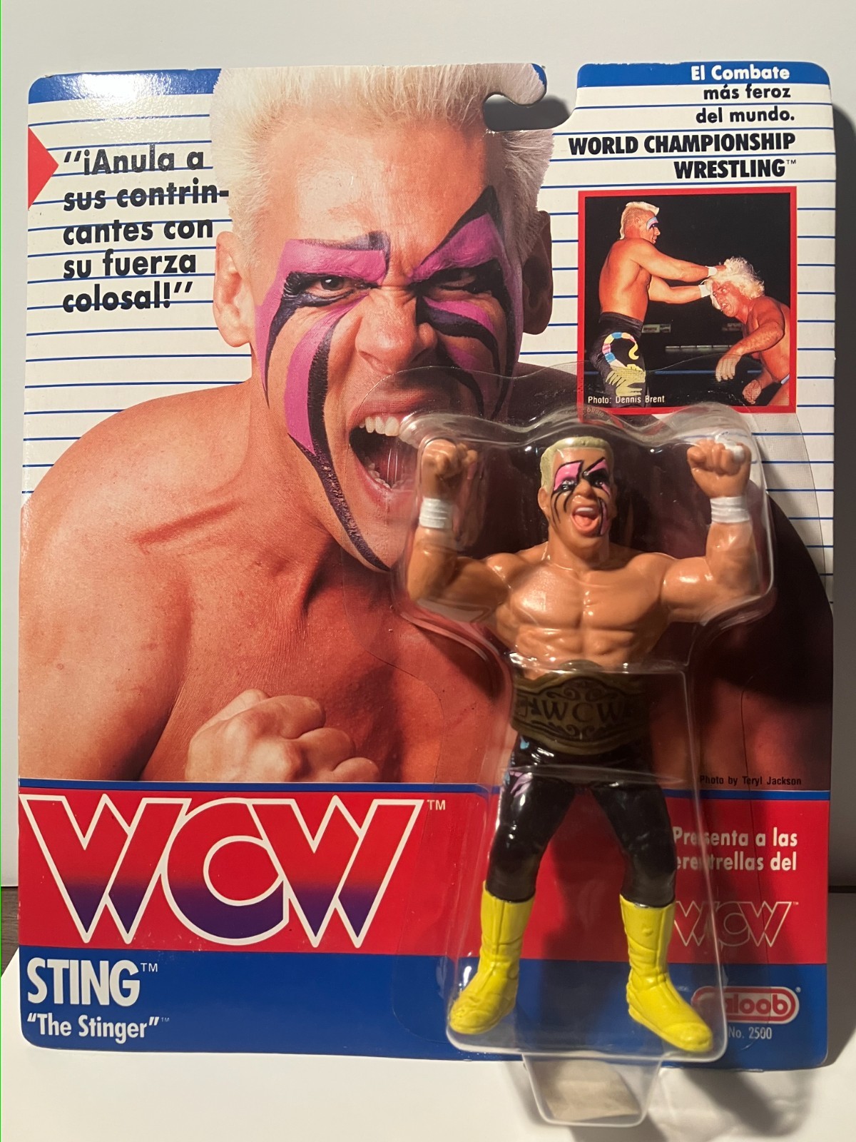 OUT OF STOCK WCW Galoob Rare Spanish Card Sting (Black Trunks