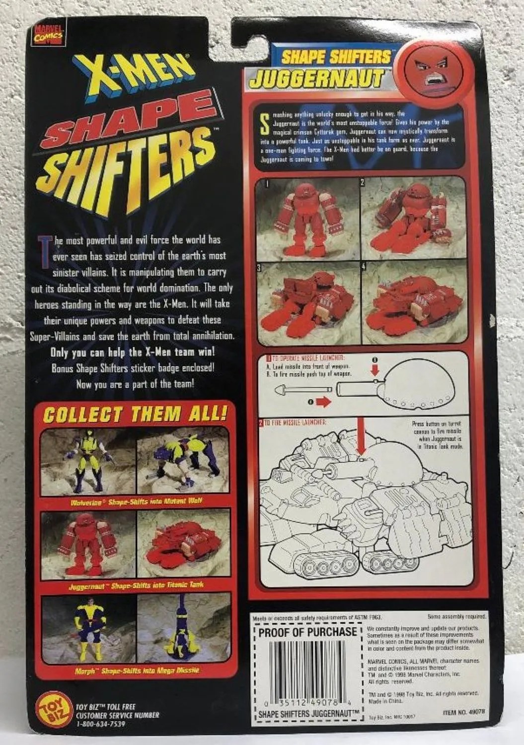 X-Men Shape Shifters Juggernaut Action Figure (MOC) - Action Toys
