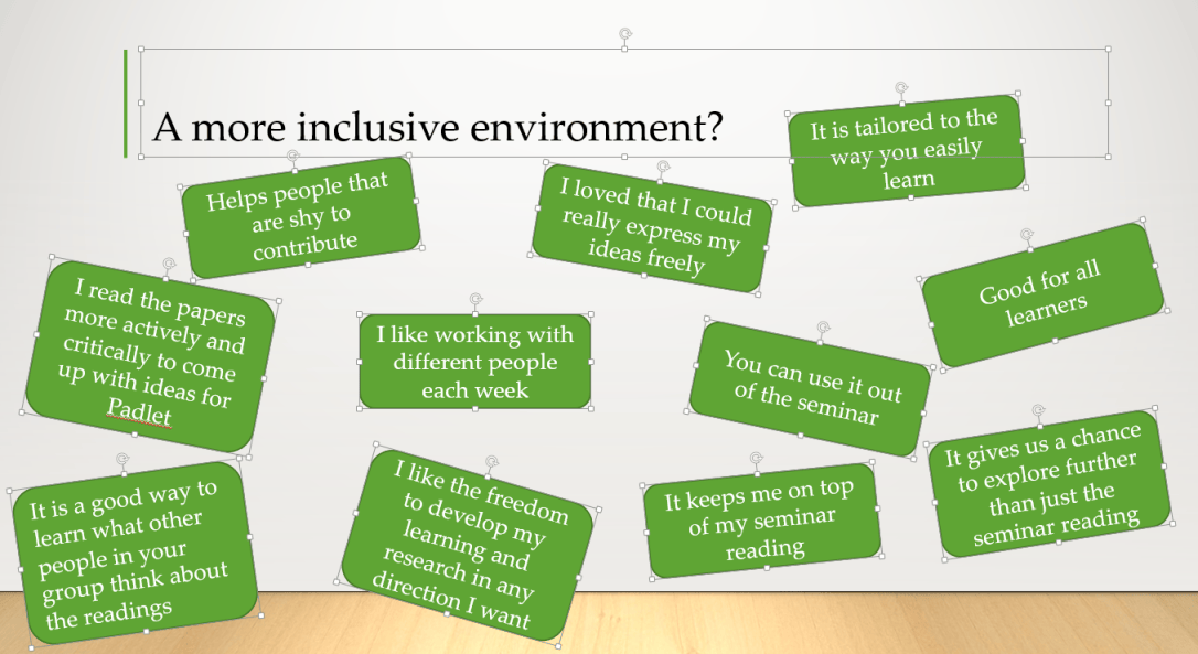 Inclusivity padlet project