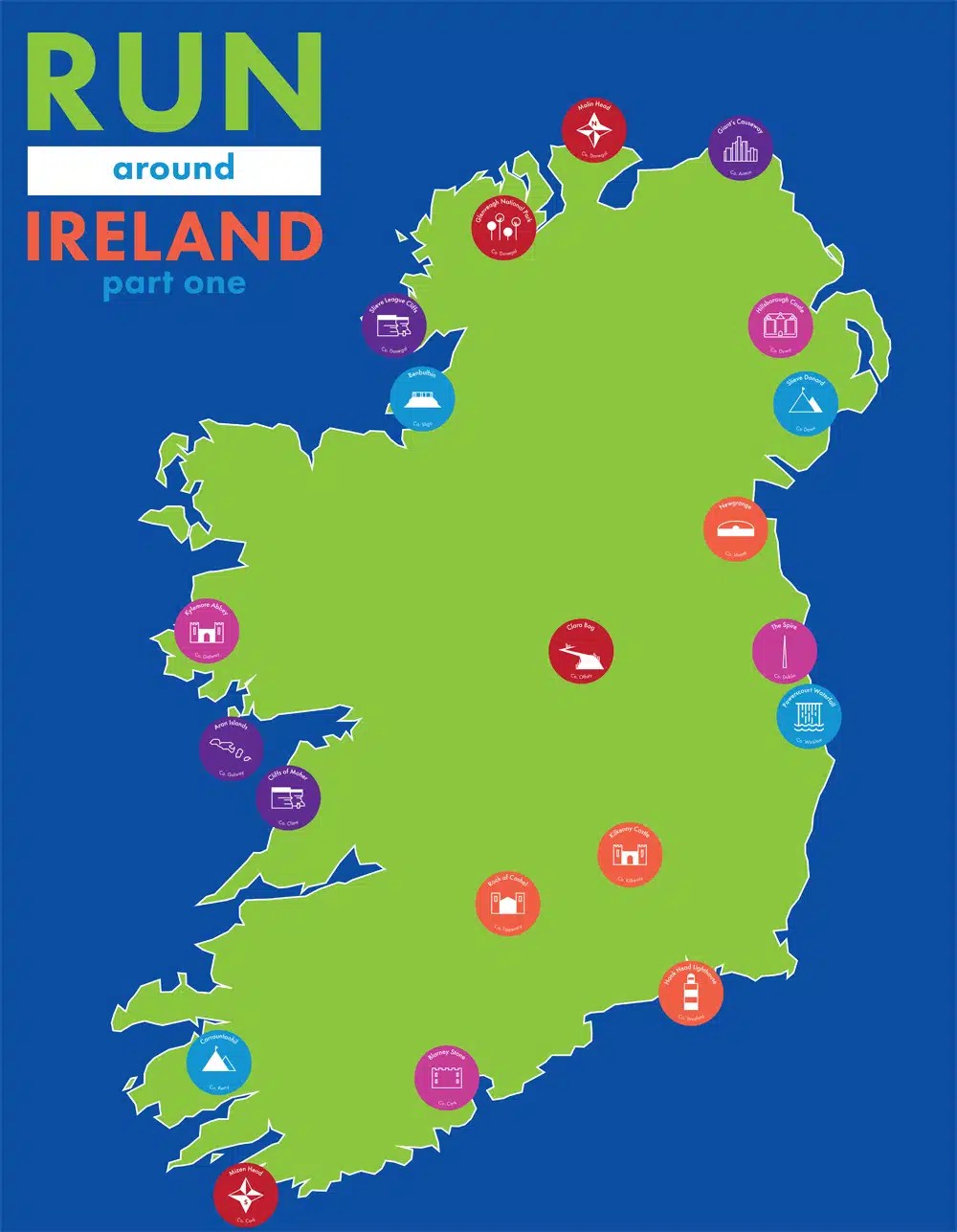 Run Around IRELAND Challenge Active School Flag.