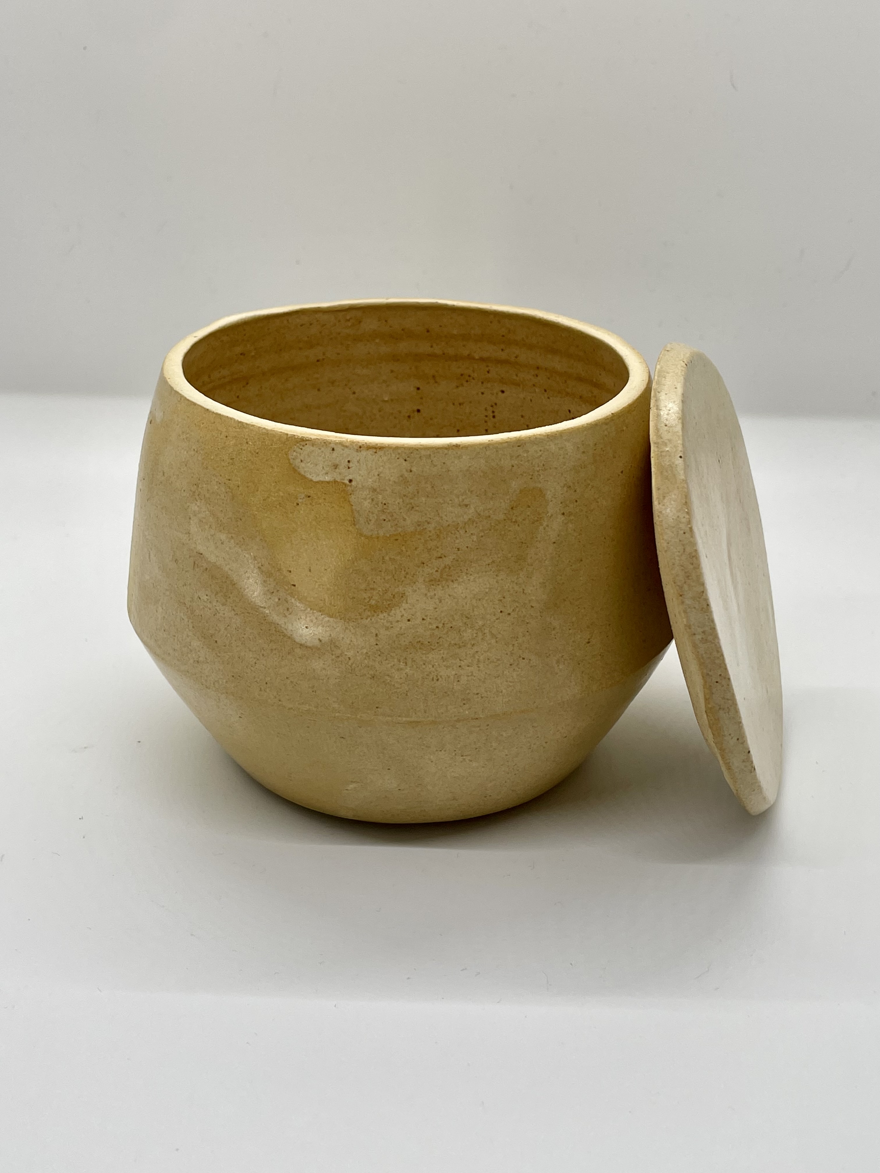 "Sandstone Hideaway" Ceramic Jar by Brickstone Ceramics