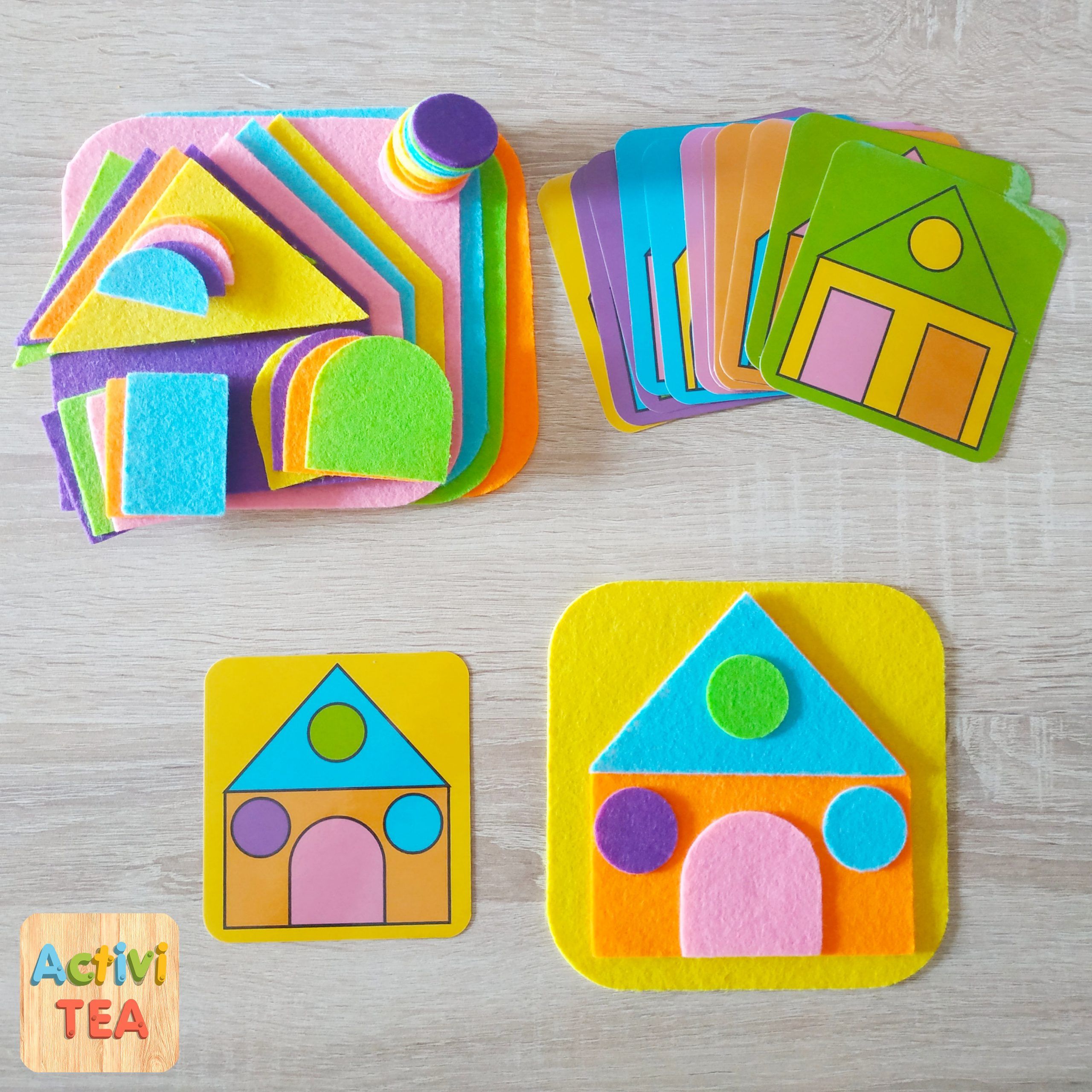 casitas activitea scaled Juegos educativos Juego de las casitas, material educativo hecho a mano de Activitea