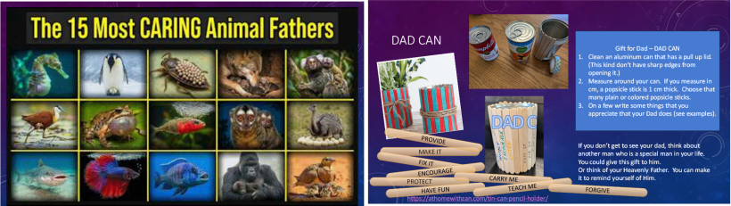 A collage featuring the title 'The 15 Most CARING Animal Fathers' accompanied by images of various animal species known for their nurturing behaviors, including a seahorse, penguin, and baboon.