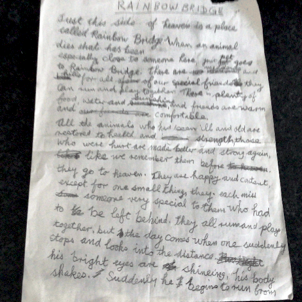 Page 2 of 2 original -"The Rainbow Bridge"